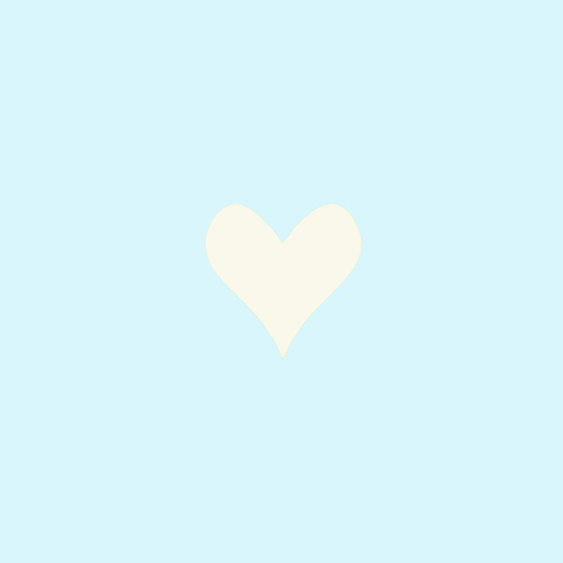 Blauw vlak met wit hart