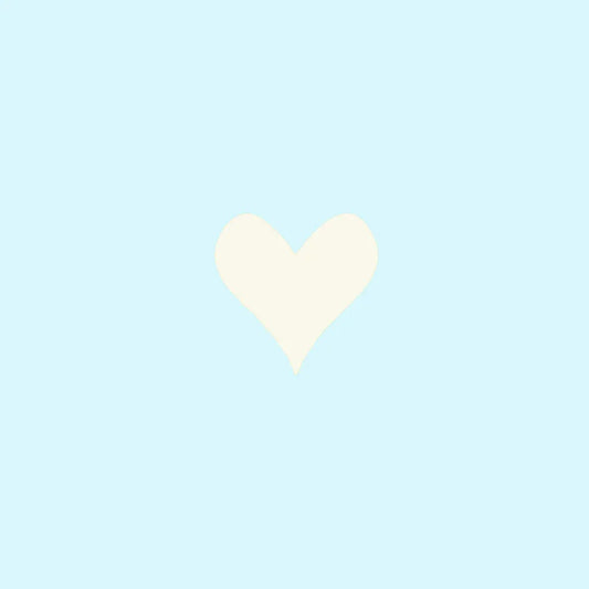 Blauw vlak met wit hart