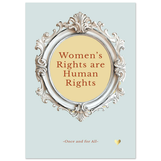 Licht mint poster met vintage lijst erop waarin een spreuk staat