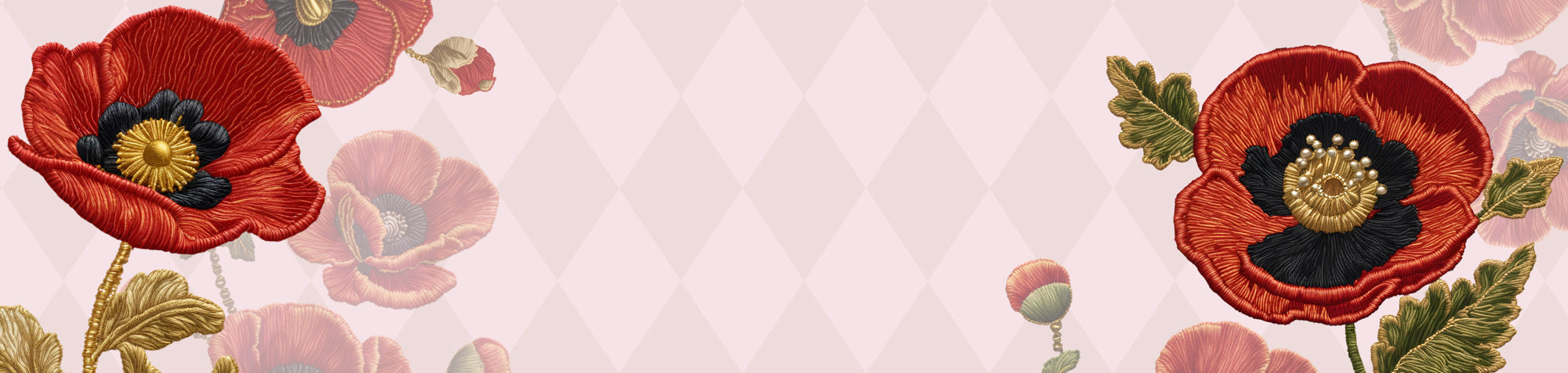 Banner met klaprozen