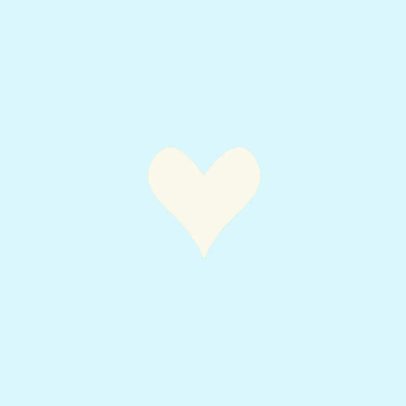 Blauw vlak met wit hart