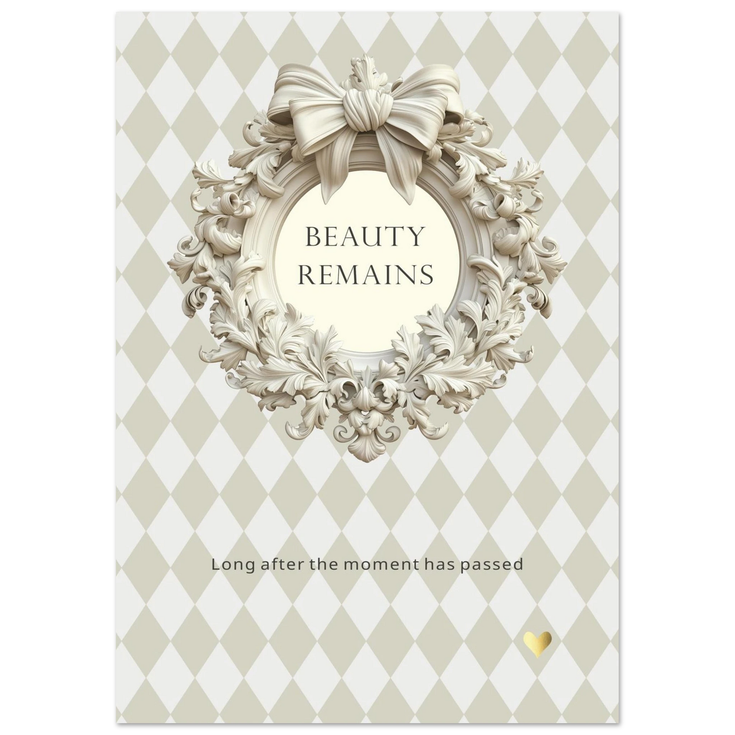 Beige tinten quote print met lijst en quote