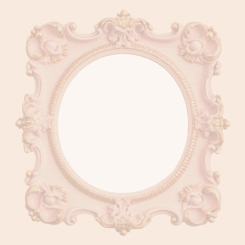 Lichtroze sierlijst met ronde uitsparing in het midden